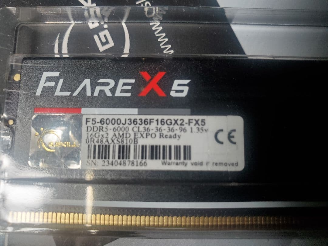 メモリー G.SKILL FLARE X5 DDR5 6000MHz 16GBx2