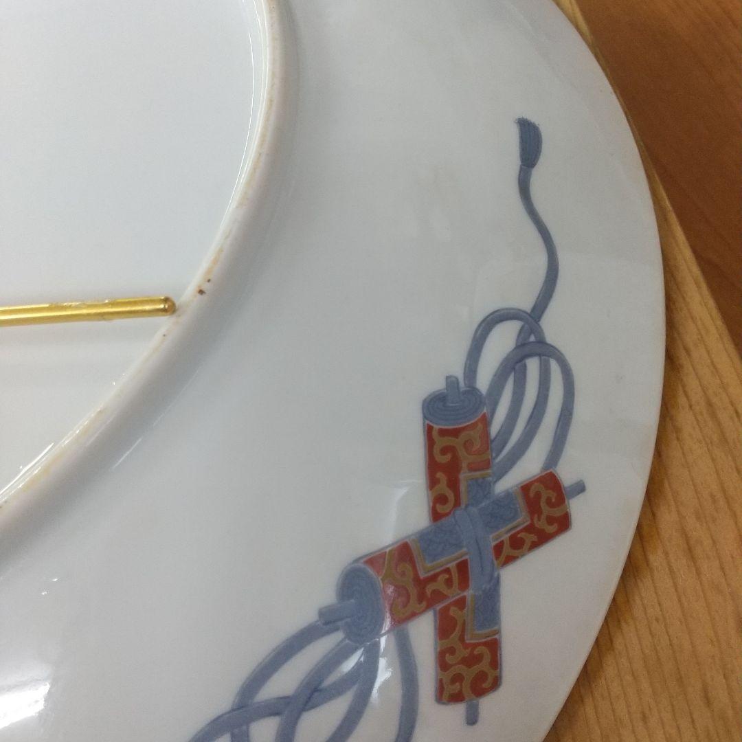 三川内焼 十四代嘉泉作  武者伝 大皿 榊原康政公像 骨董古美術 金彩 美品