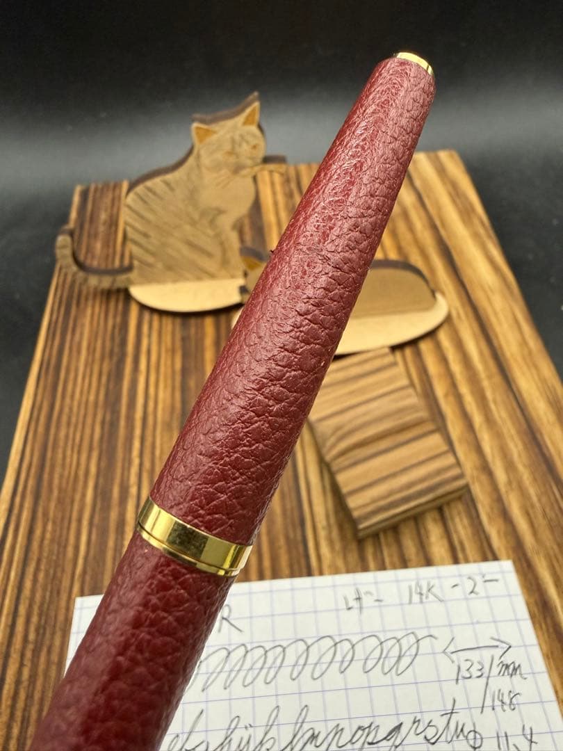 SAILOR 万年筆 レッドレザー 14K レトロ