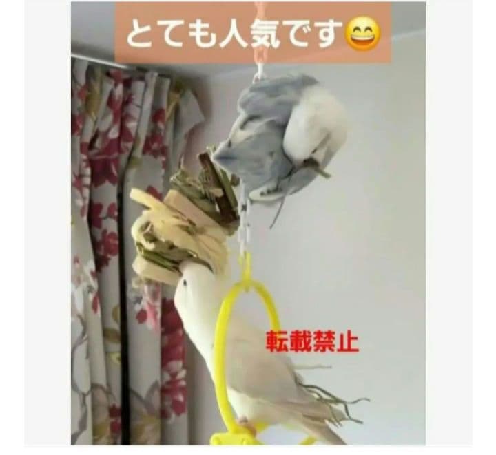 v106　自然素材　ハミハミ吊り下げおもちゃ　文鳥　インコ　バードトイ　バルサ