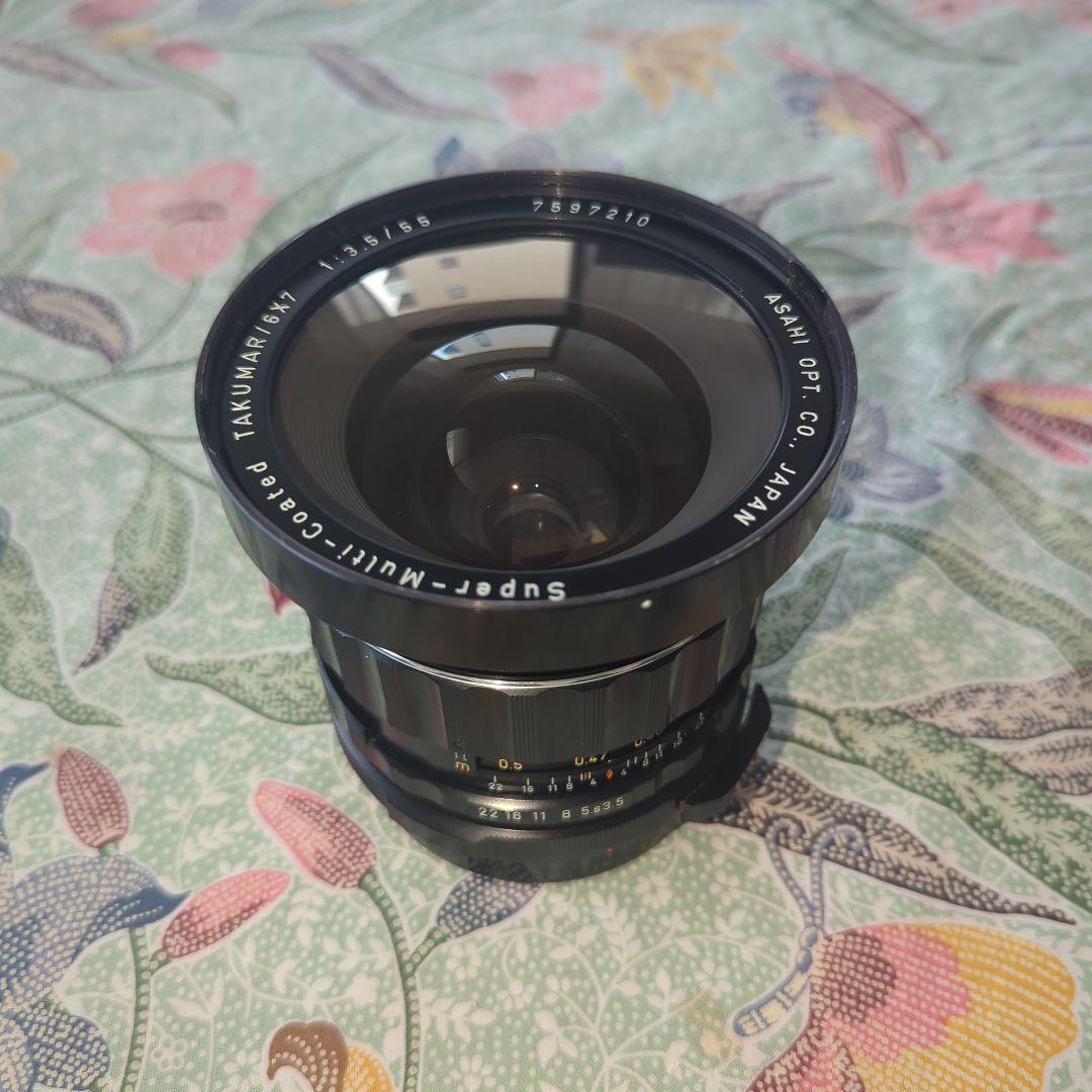 【美品作例付】pentax67用 TAKUMAR/6X7 55mm f/3.5