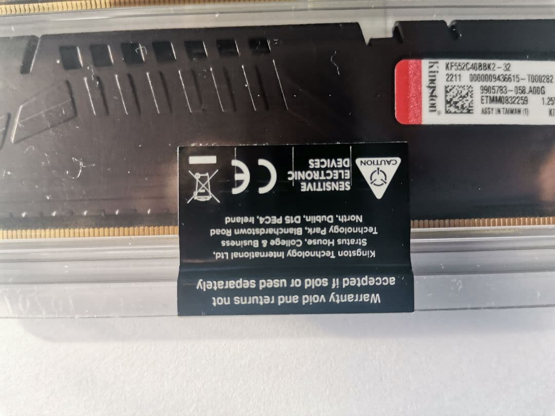 DDR5 16GB 2枚 計32GB Kingston FURY 5200MT
