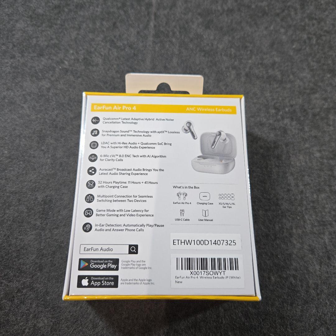 EarFun Air Pro 4 ワイヤレスイヤホン ULTRA ANC