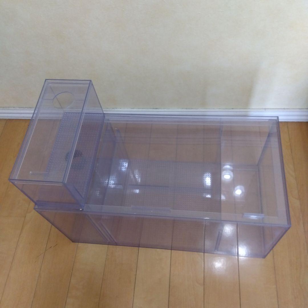 塩ビOF濾過槽60ｘ30ｘ30　ウールボックス付き 加工済
