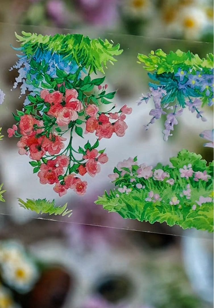 【9552】海外　5/巻　PETマスキングテープ　芝生　花草　自然　装飾系