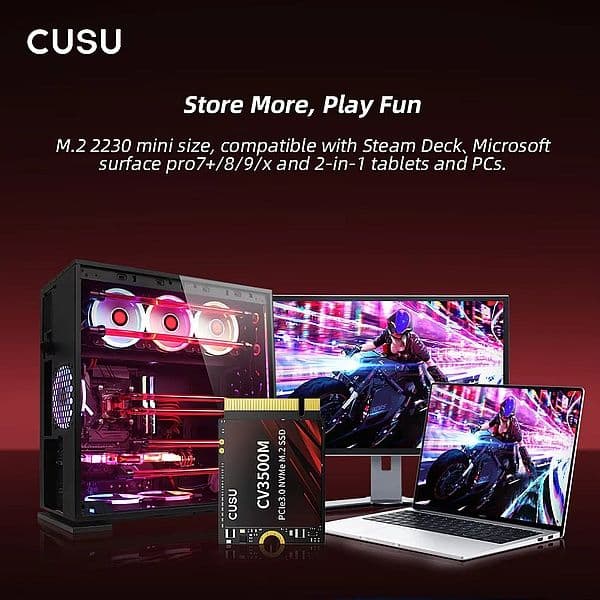 【SSD 512GB】CUSU CV3500M Type2230 NVMe