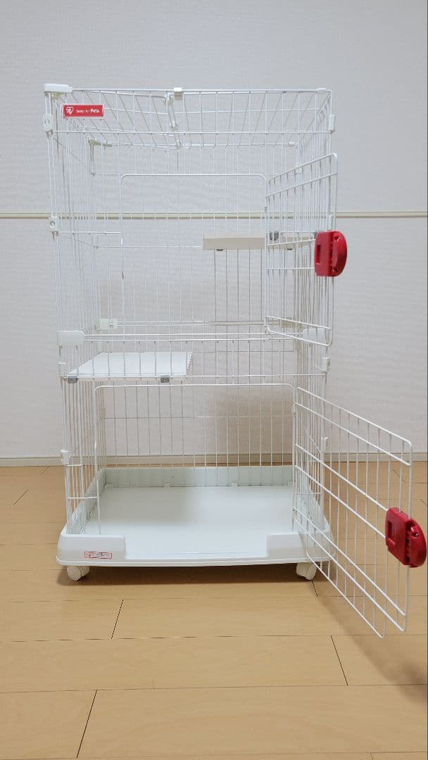 2段ホワイトケージ 子猫用