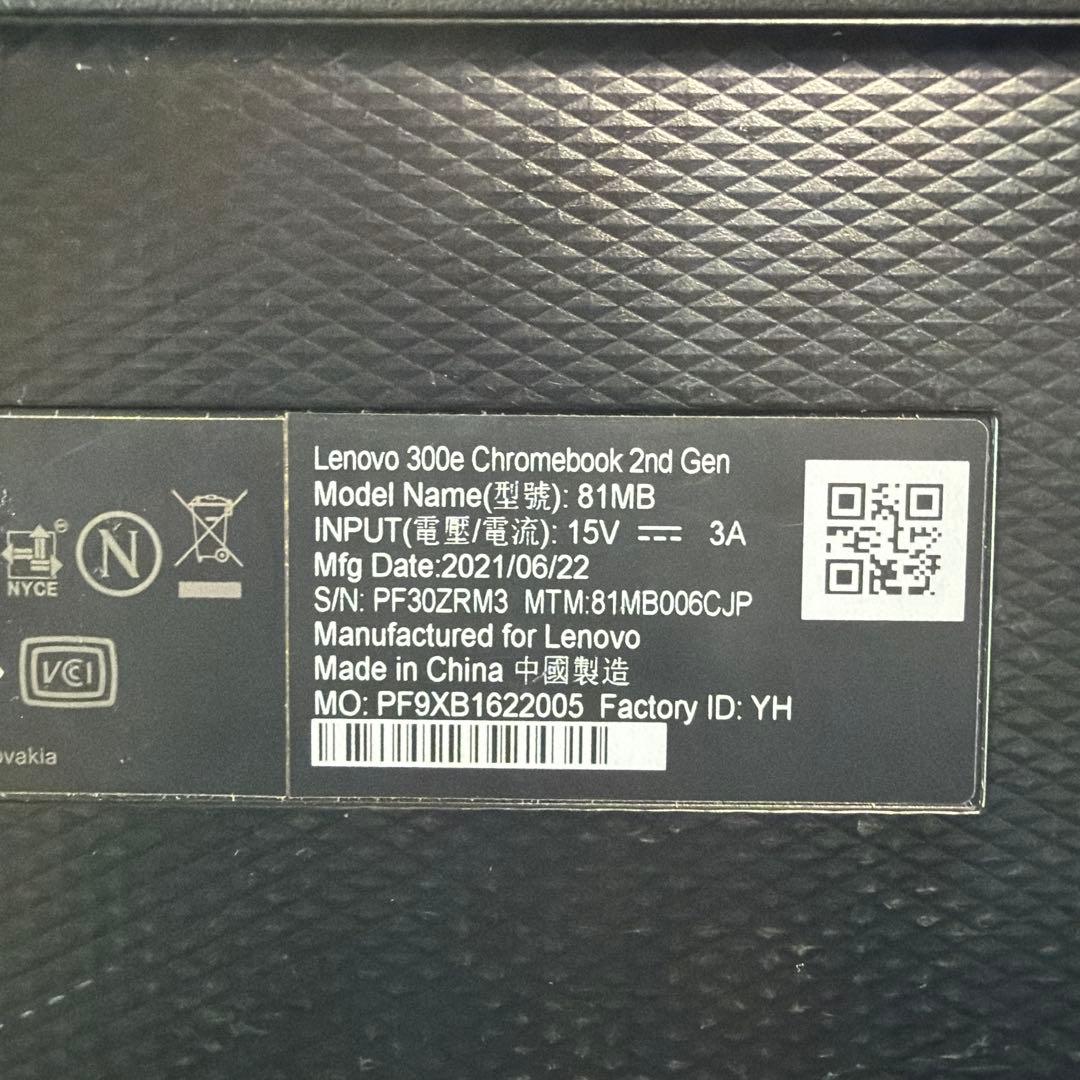 Chromebook本体 lenovo 300e Chromebook 2nd Gen