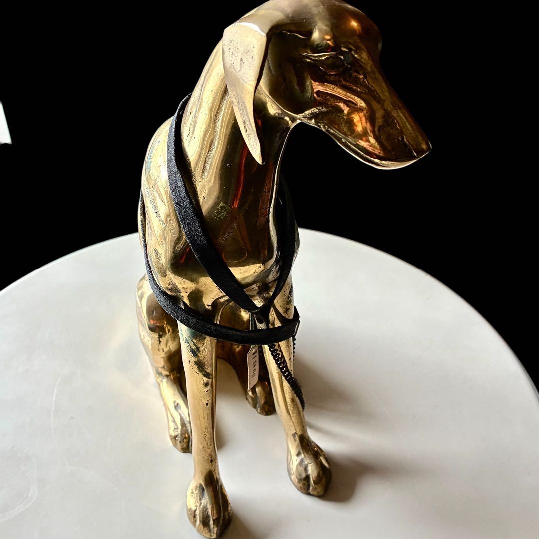 犬の真鍮製の置物 イングリッシュ・ハウンド ドッグ 飾り オブジェ 置物 民藝
