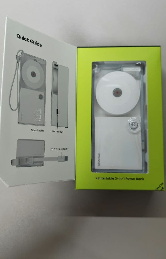 【新品】SHARGE Retractable 3-in-1 Power Bank