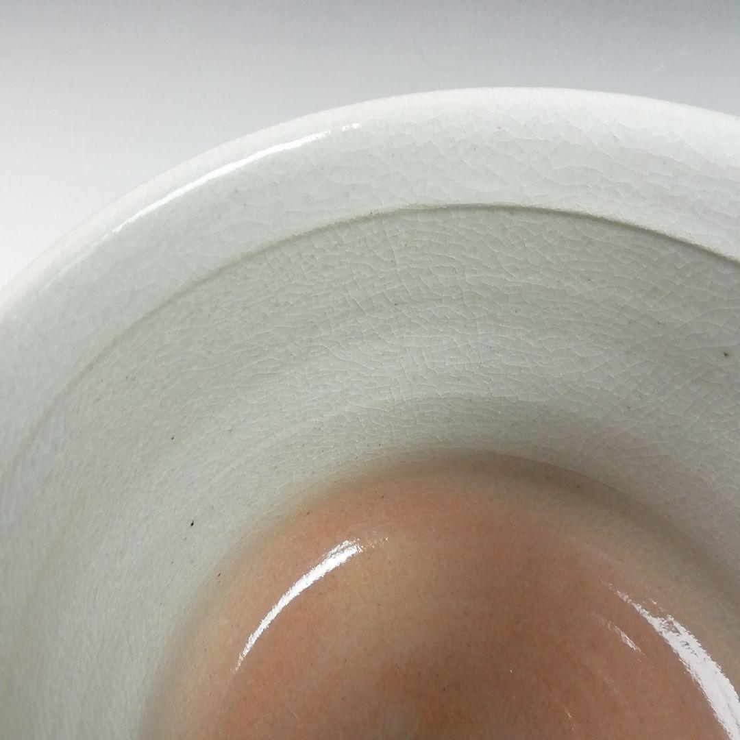 Ｗ３３６　茶碗　『萩焼』『立鶴　茶碗』『城山窯　金子信彦 造』　共箱　茶道具