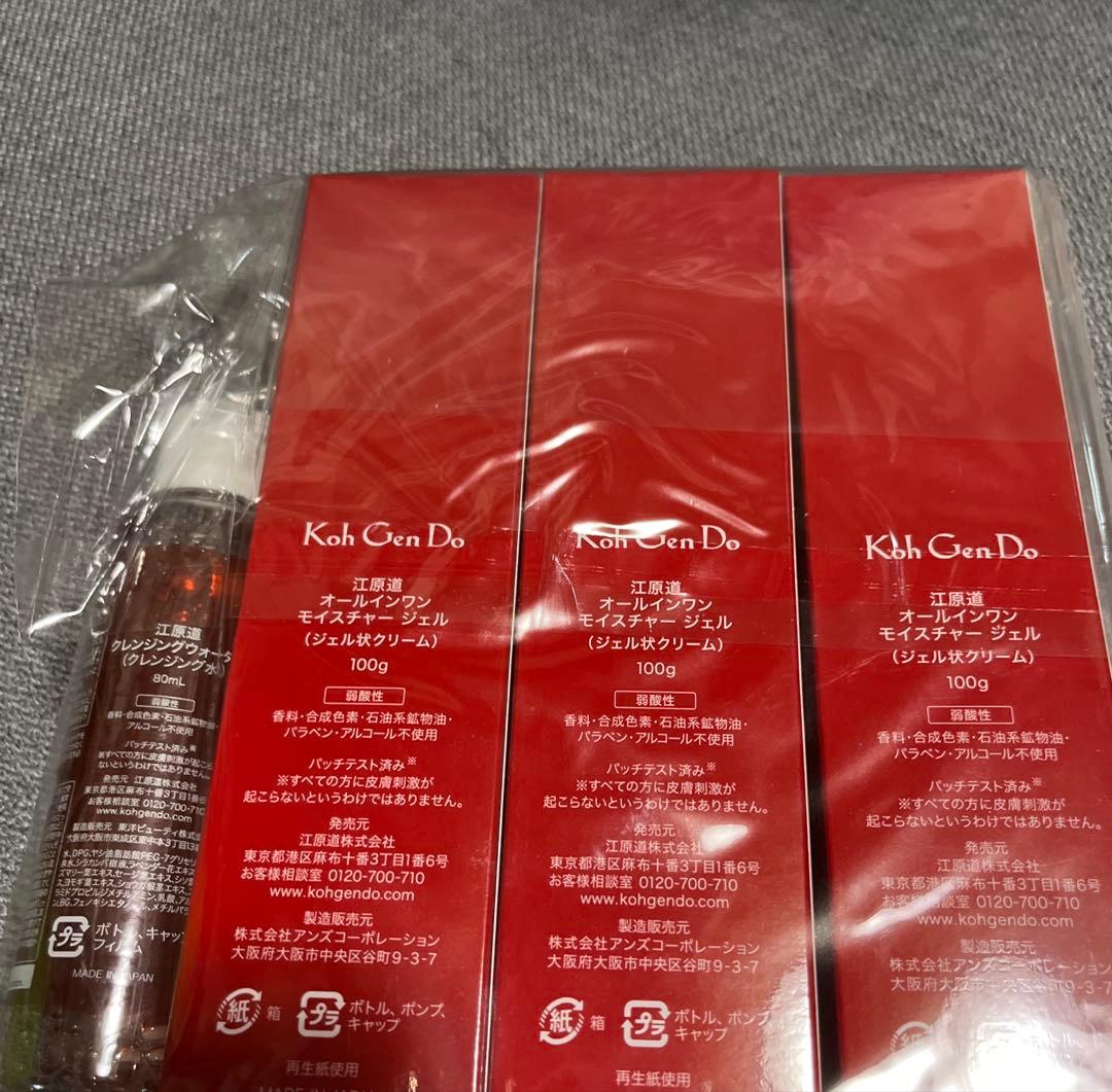 江原道オールインワンモイスチャージェル 100ｇ 3点クレンジング水80 ml