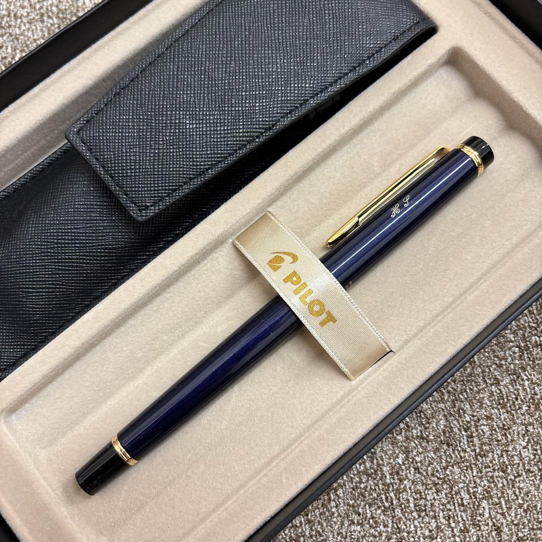 # PILOT パイロット 万年筆 グランセ 金ペン ダークブルー M 未使用