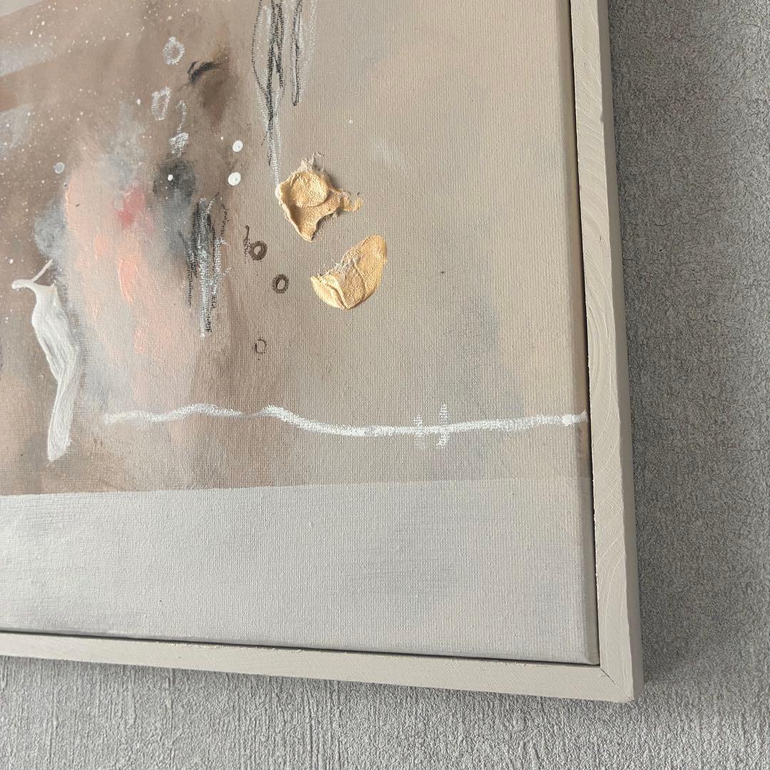 現代アート　35×35㎝　テクスチャーアート　インテリア　モダン　絵画　抽象画
