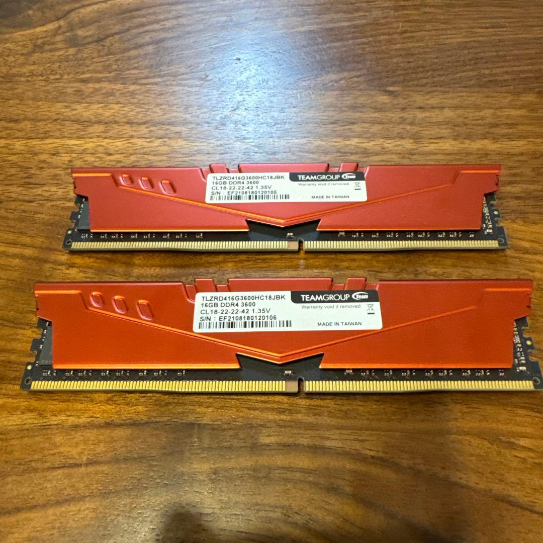 TEAMGROUP Vulcan Z 16GB DDR4 3600MHz 2個