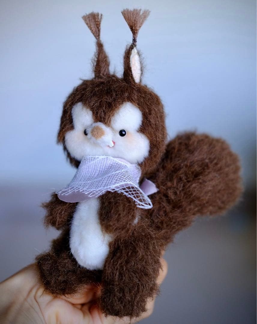 やんちゃなリスくん ぬいぐるみ アーティストベア 海外作家様 ハンドメイド