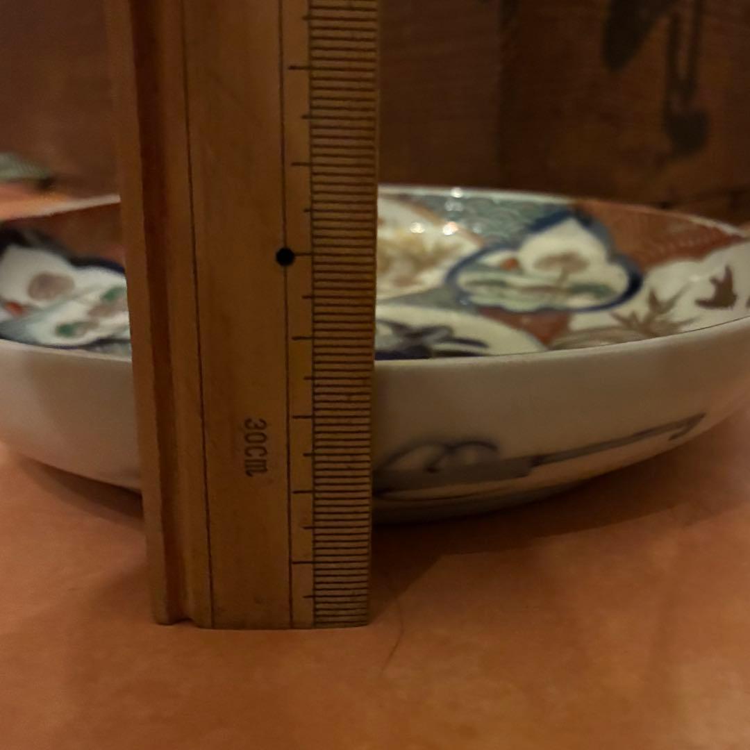 【美品】 2 古伊万里 金蘭手 見込桃 角冨印 時代物