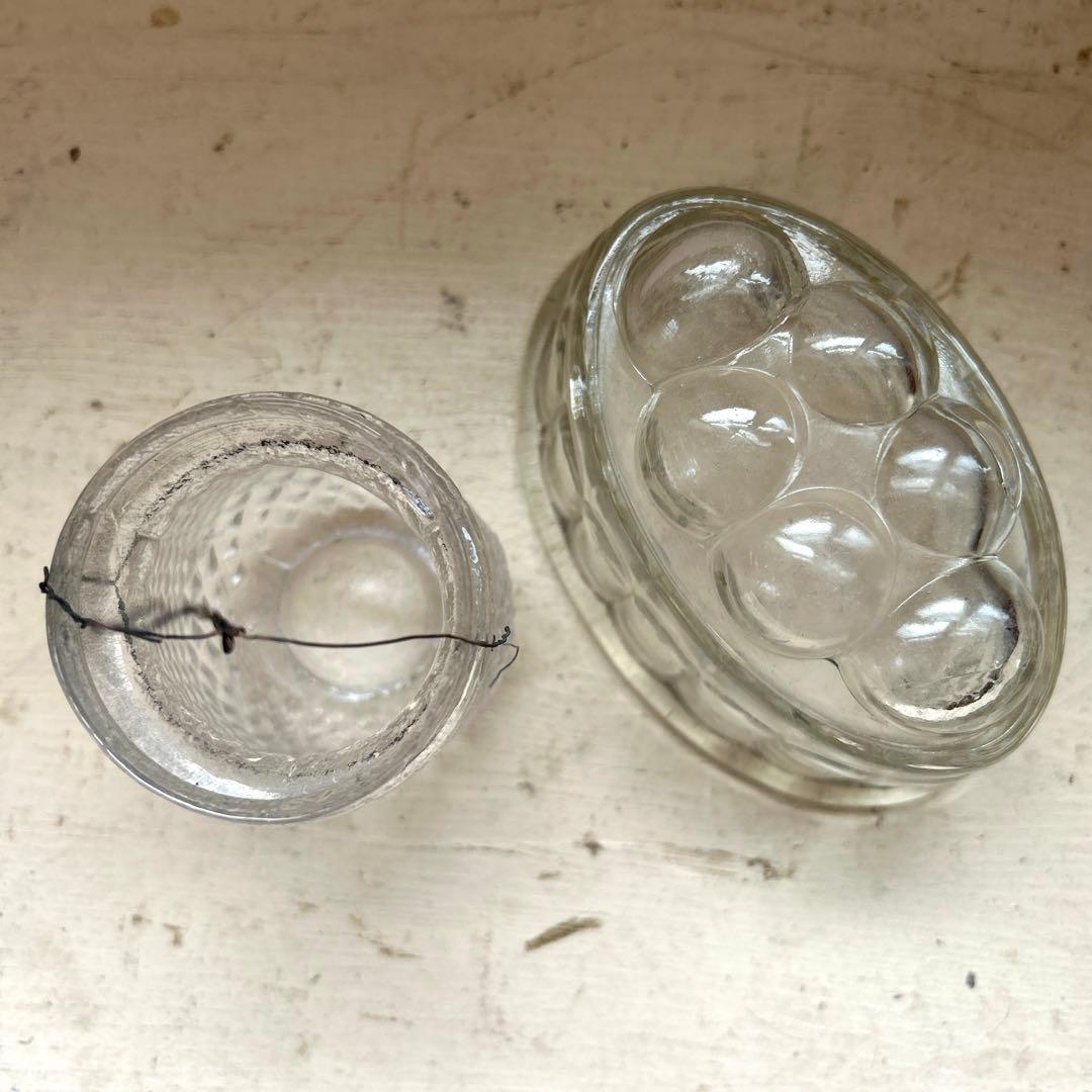 アンティーク　イギリス　キャンドルポットとゼリーモールド