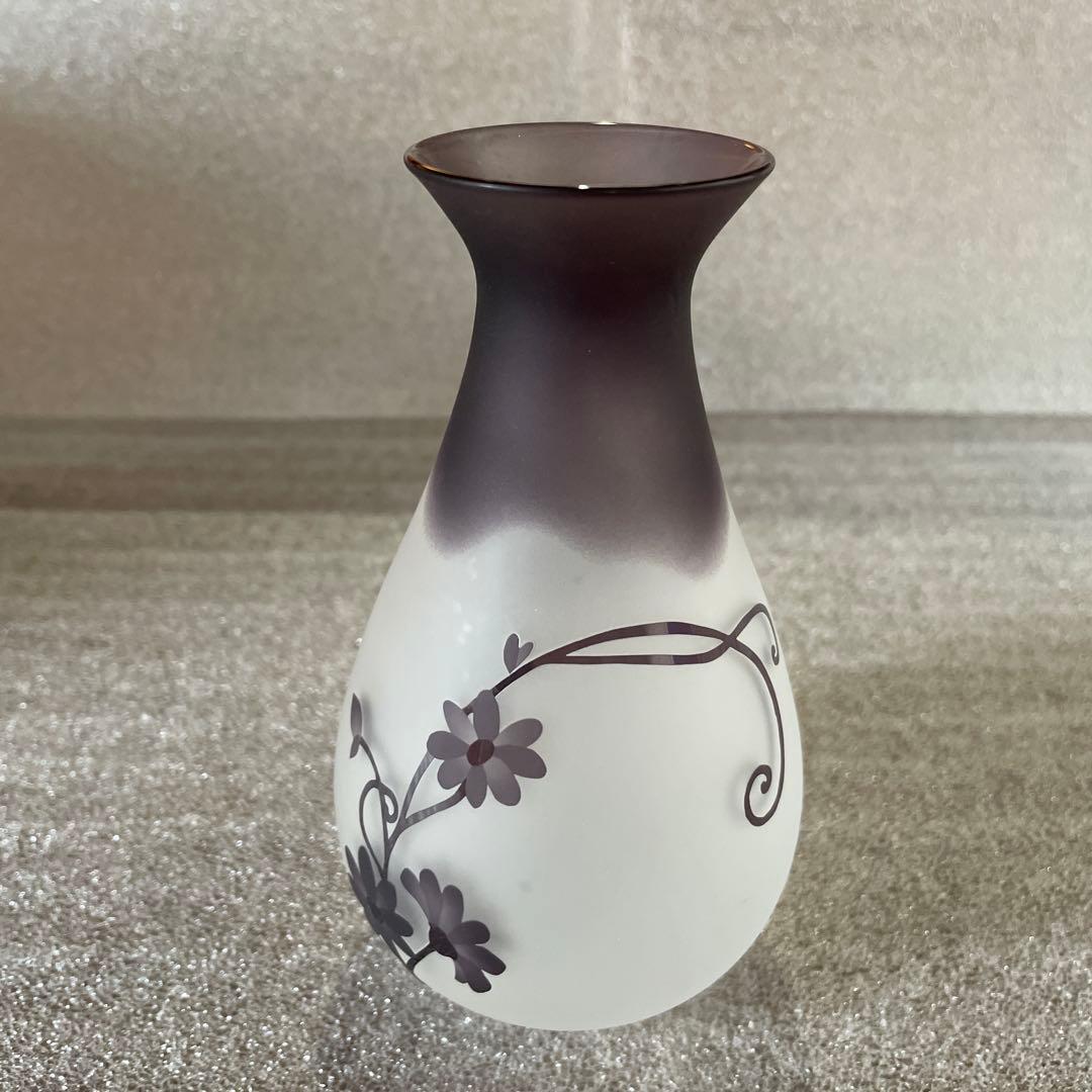 【新品】サンドブラスト／花柄グラデーション ガラス製酒器セット