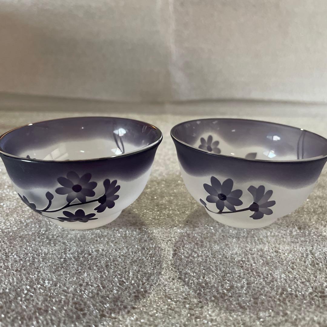 【新品】サンドブラスト／花柄グラデーション ガラス製酒器セット