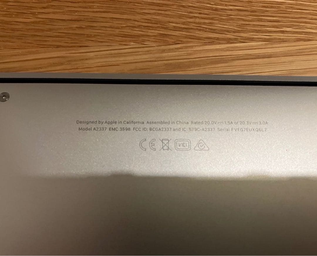 MacBook Air (M1, 2020) メモリ8GB,SSD 256GB