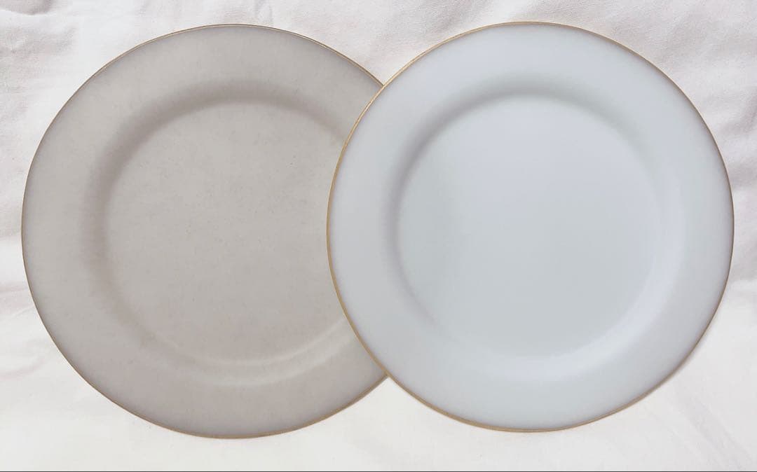 藤本咲　rim round plate（薄茶）