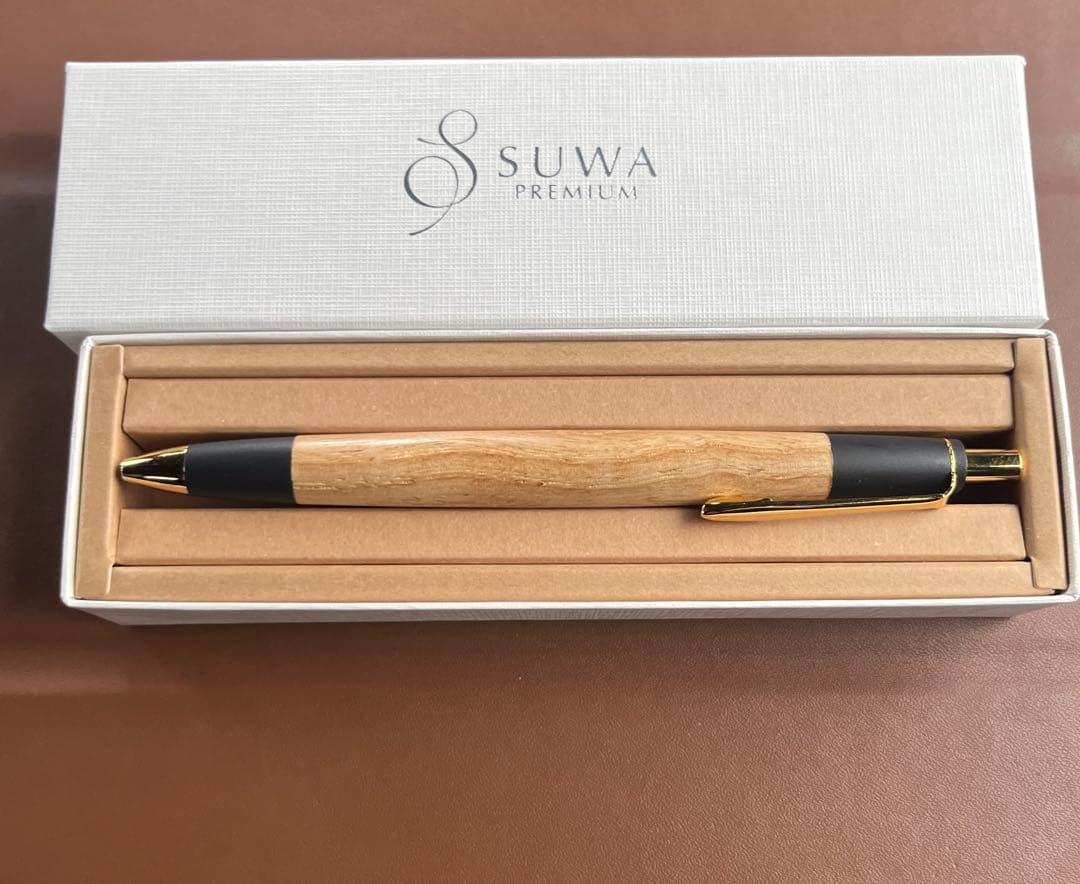 suwaプレミアム　木軸シャーペン　栗　ボナン　野原工芸似