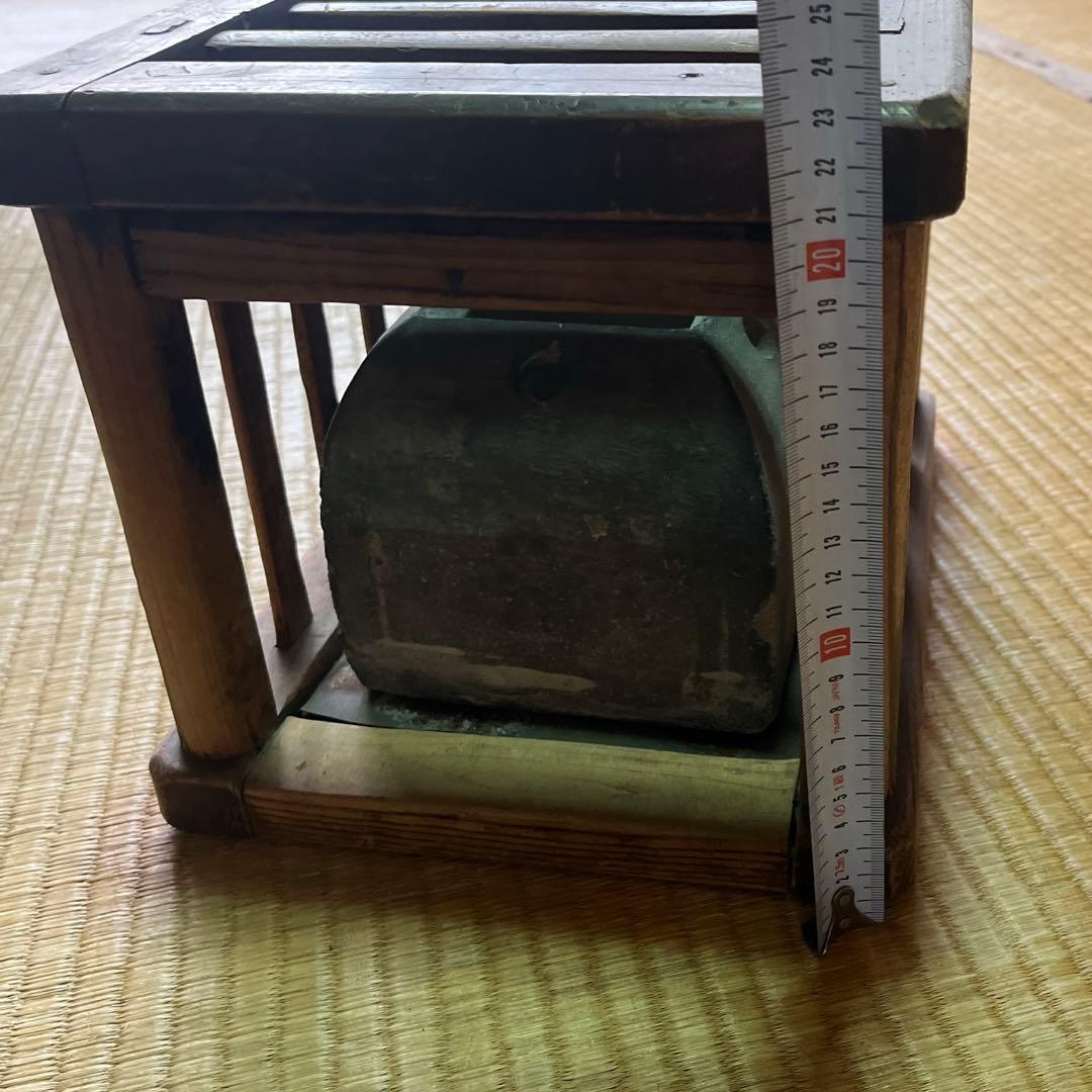 木製やぐらごたつ　陶器製豆炭入れ　ジャンク品