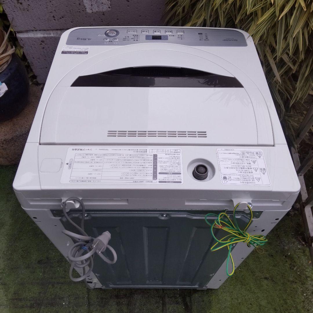 SHARP 4.5kg洗濯機 ES-GE4C-T　2019年製