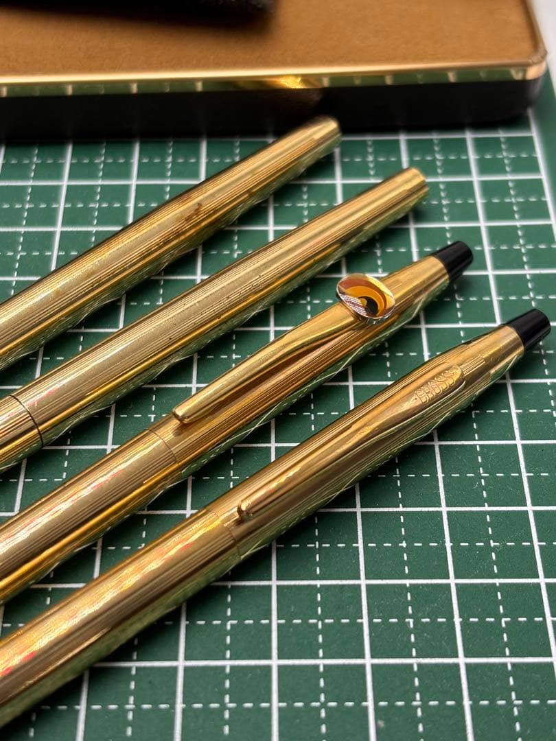 CROSS ボールペン 4本セット USA 金 ゴールド 箱付き