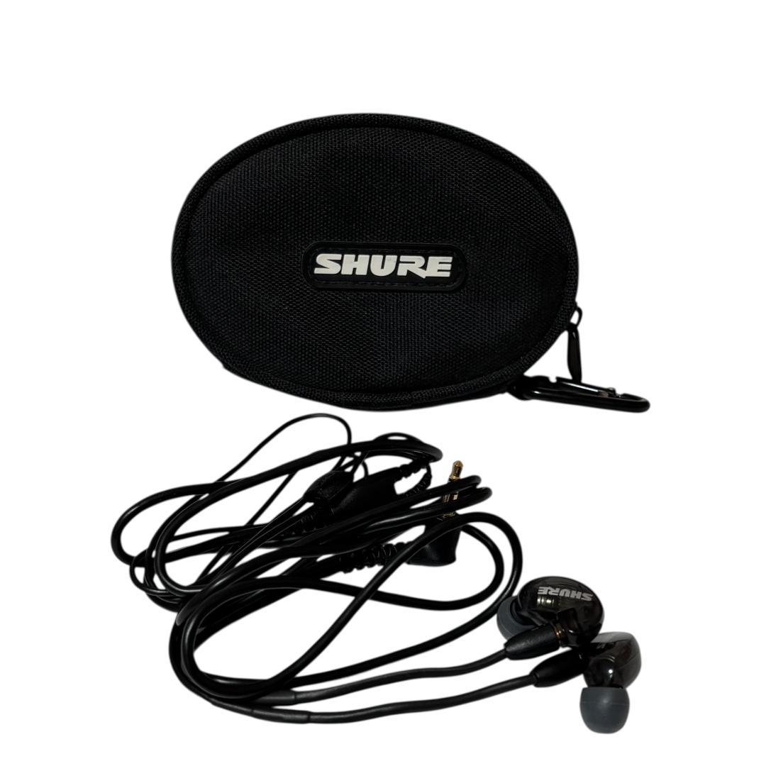 SHURE SE215　有線イヤホン ブラック 高遮音 付属品あり ケース付き