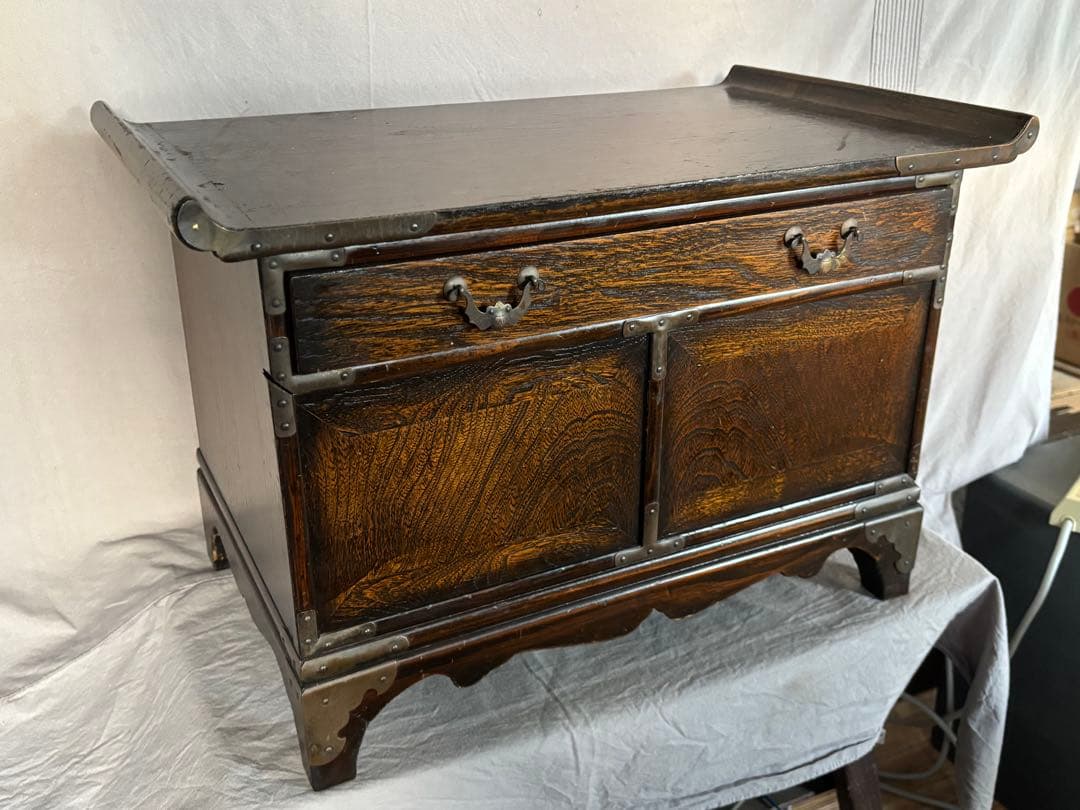 李朝家具 引戸 バンダジ 珍品 57cm