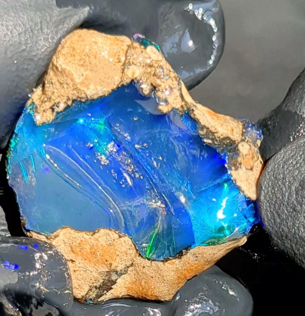 【20ct】エチオピア　オパール　原石　天然石　鉱物　標本　鉱石　ブルー