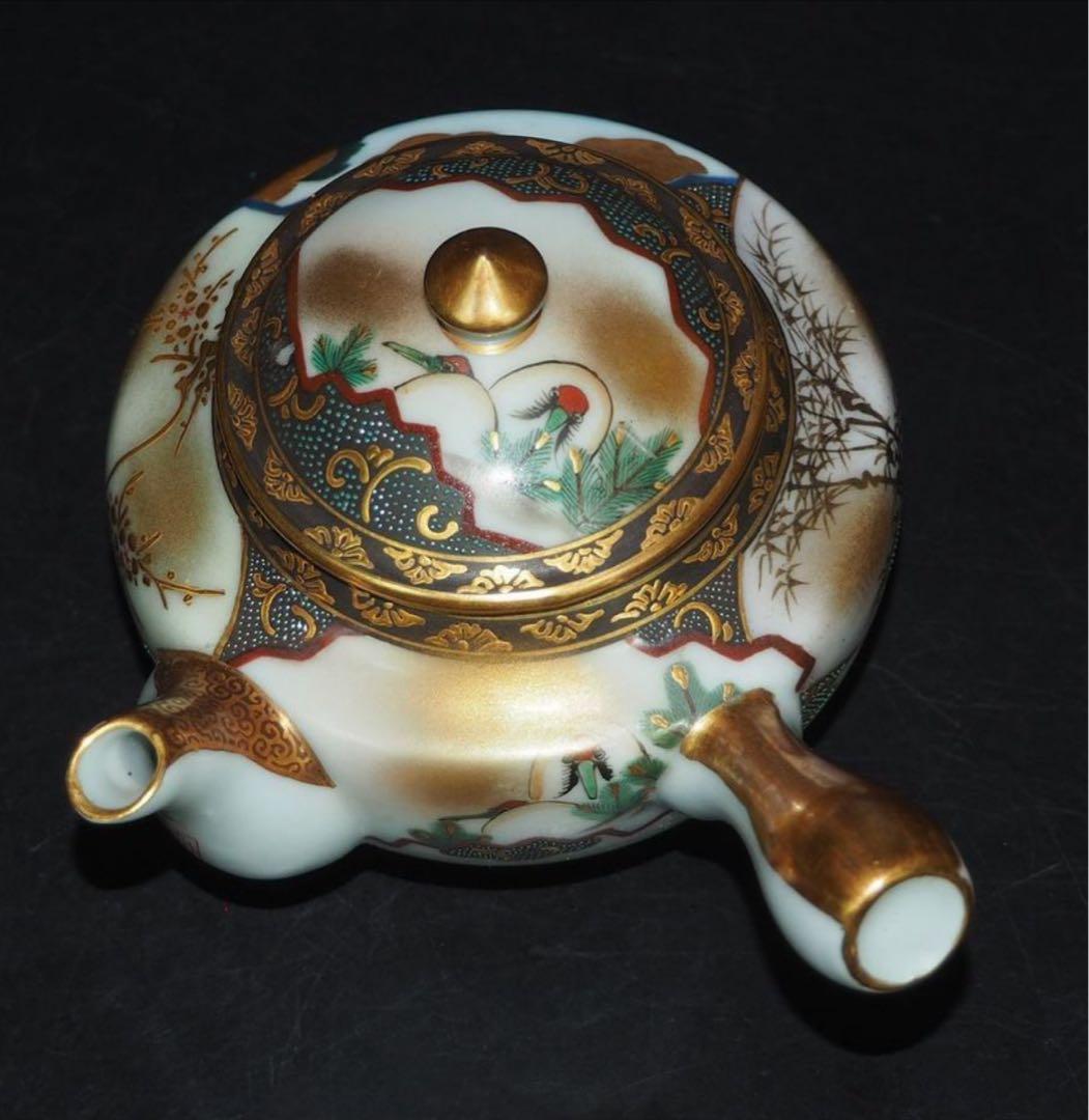 送料無料　時代九谷焼　優品茶器揃え7点セット　煎茶道具
