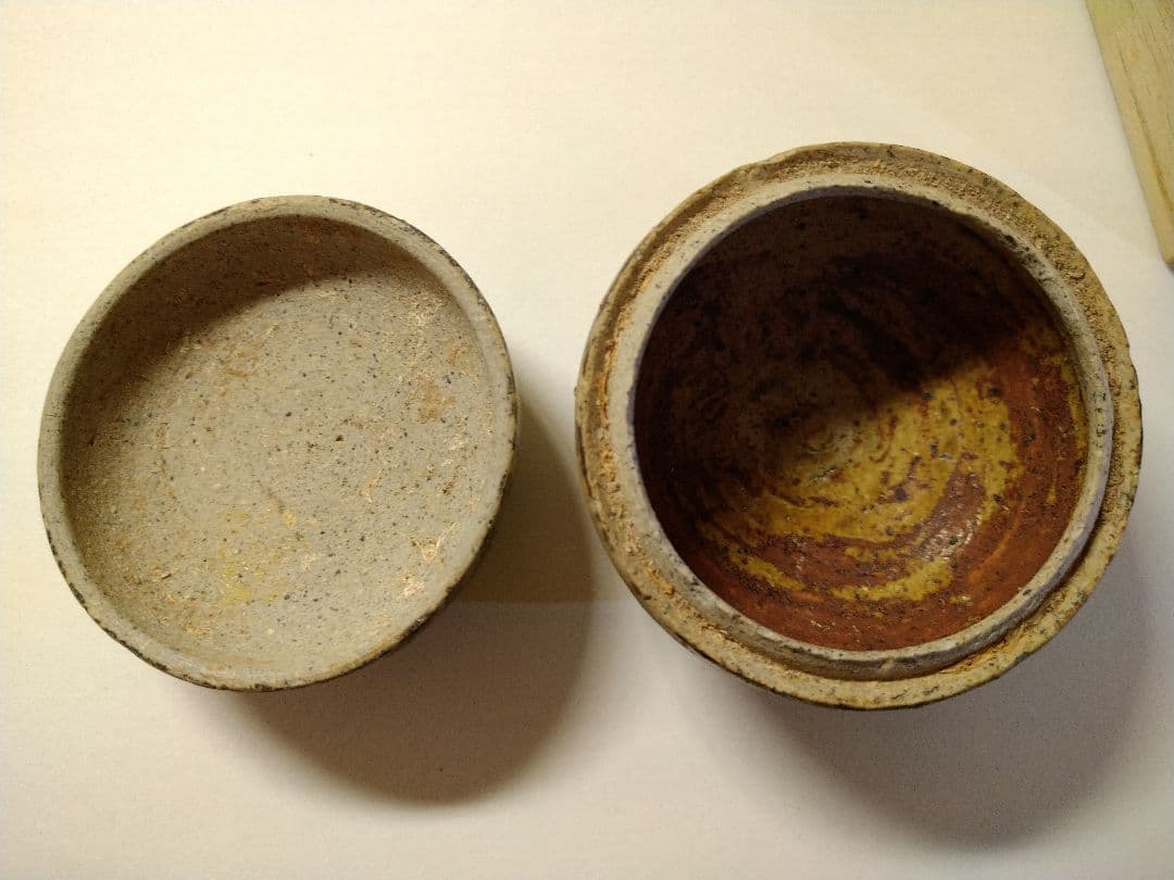 【名品】桃山時代 宋胡録 柿香合 合子 桐箱付◆ 古美術 骨董 伝世品 時代保証