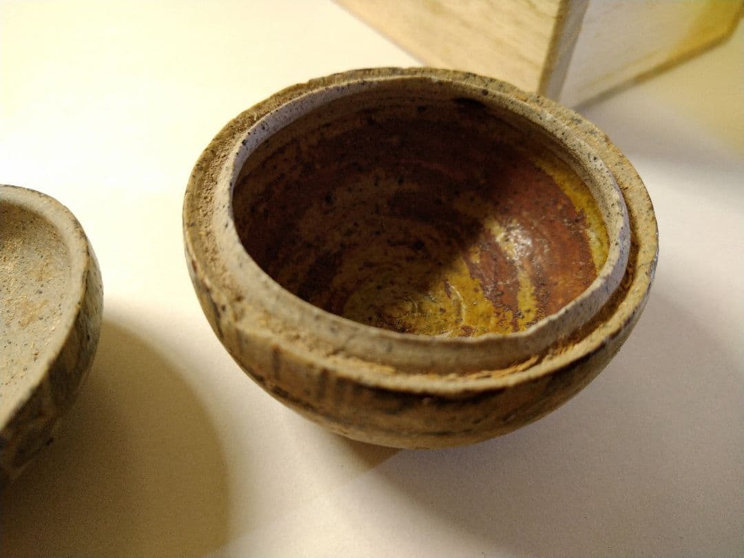 【名品】桃山時代 宋胡録 柿香合 合子 桐箱付◆ 古美術 骨董 伝世品 時代保証