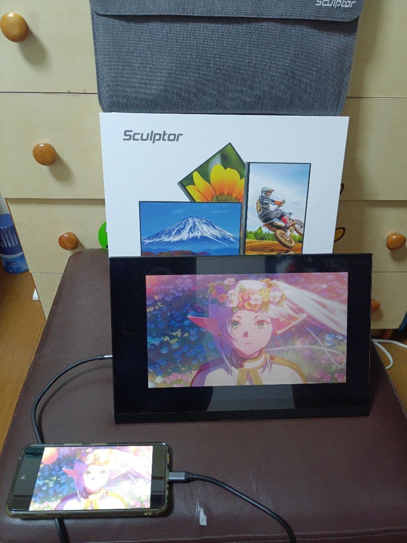 4K Sculptor モバイルディスプレイ MU140LA　モバイルモニター