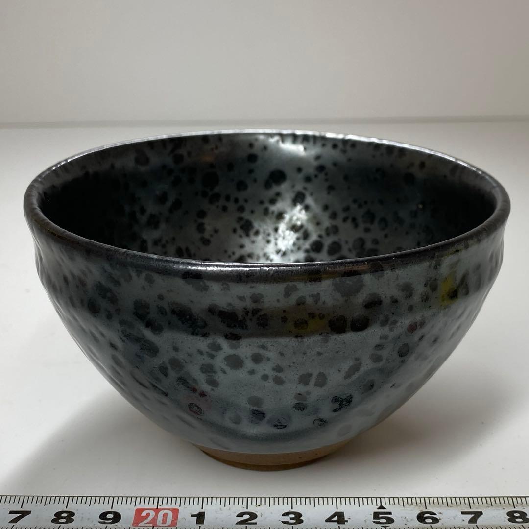 時代 油滴天目茶碗 口径11.7cm 東キ7-0725☆2F