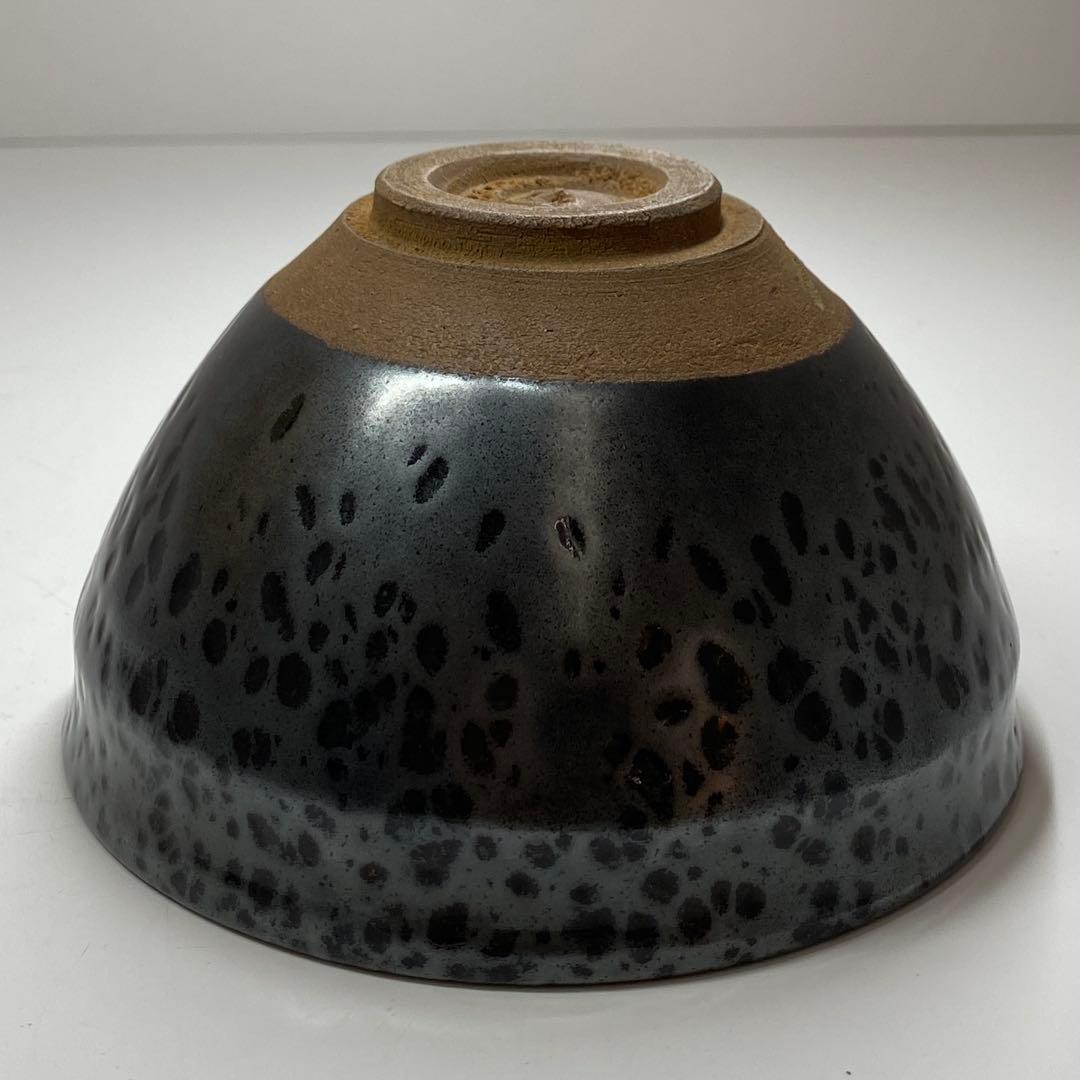 時代 油滴天目茶碗 口径11.7cm 東キ7-0725☆2F