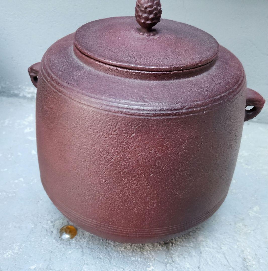 鋳鉄製 茶釜と木製杓子セット