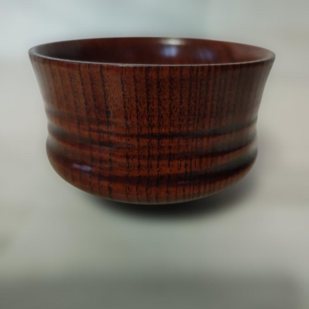 【新品未使用】抹茶碗　漆塗り　木製
