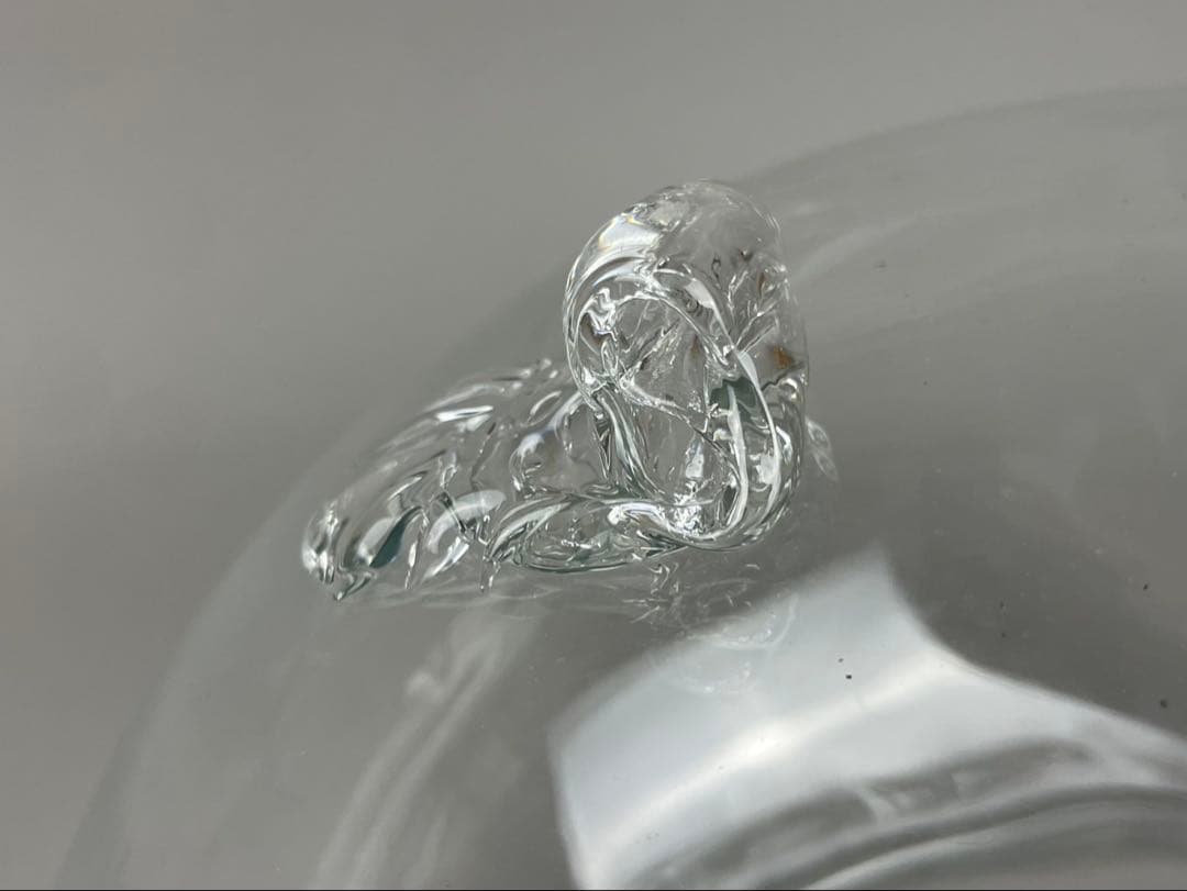 金魚鉢 三つ足 切子 メダカ鉢 ガラス製 工芸硝子 置物 向日葵 切子 気泡硝子