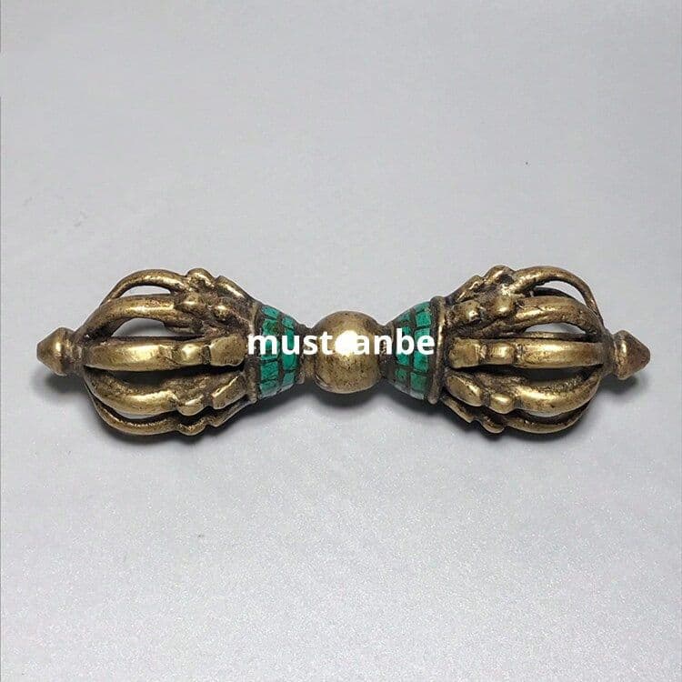 銅製 法器 九股金剛杵 金剛かり 鎮宅辟邪 開運 風水 招財 置物 工芸品