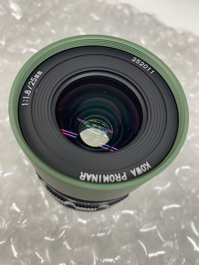 【日本製　美品　未使用レア品】25mm F1.8 グリーン　マニュアルレンズ