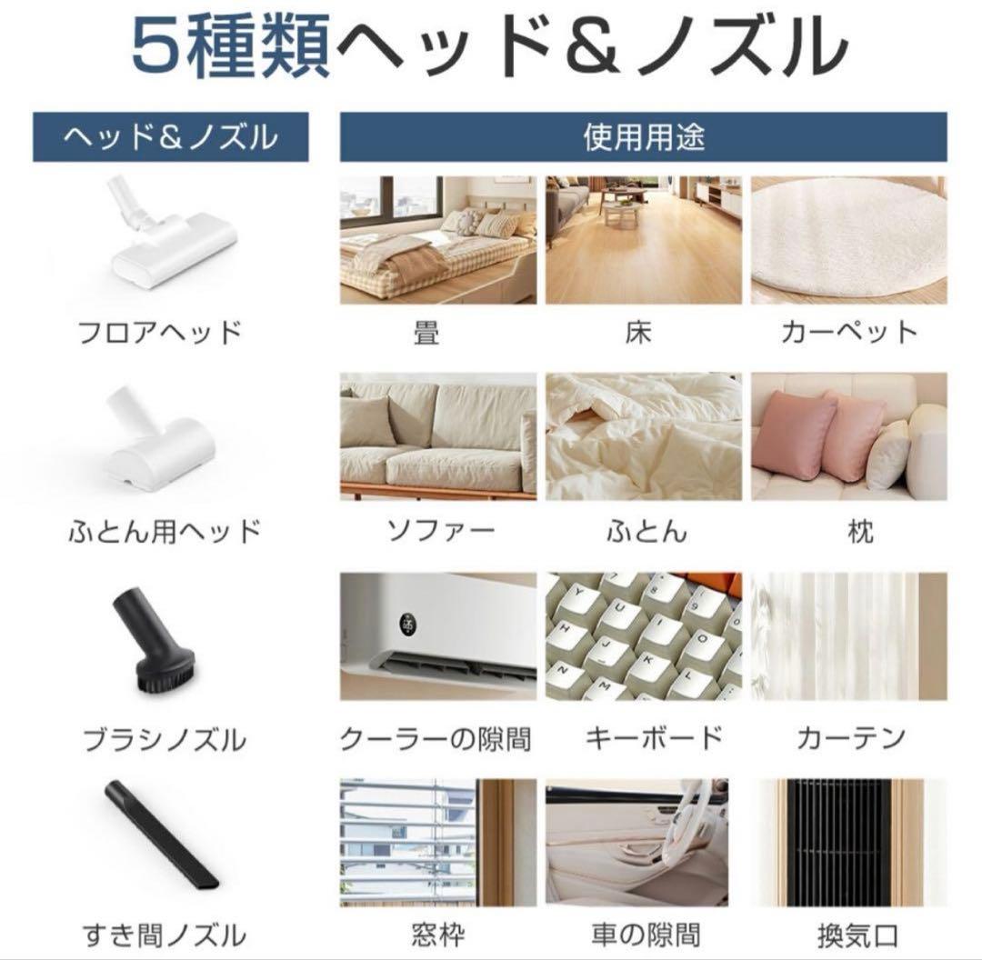 掃除機 コードレス 強力吸引 静音 コードレス掃除機 21kpa 軽量 大人気