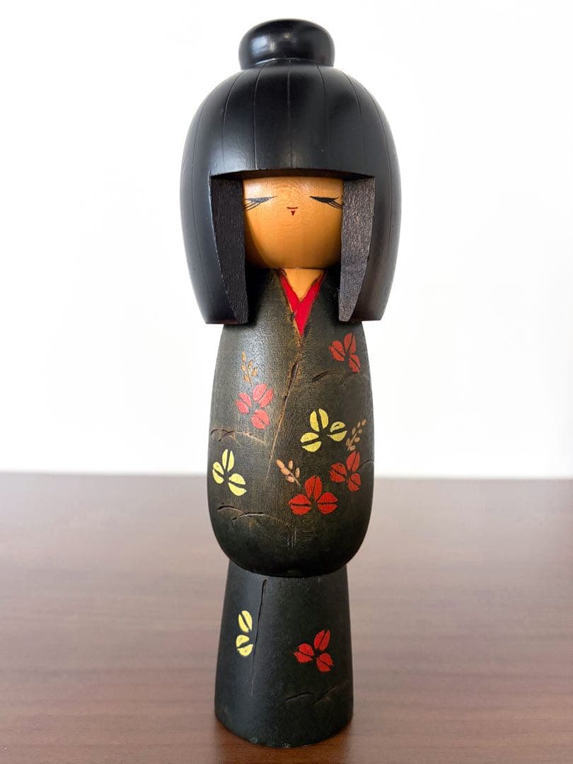 岸 貞男 Sadao 2体 創作 こけし kokeshi 人形 レトロ 可愛い