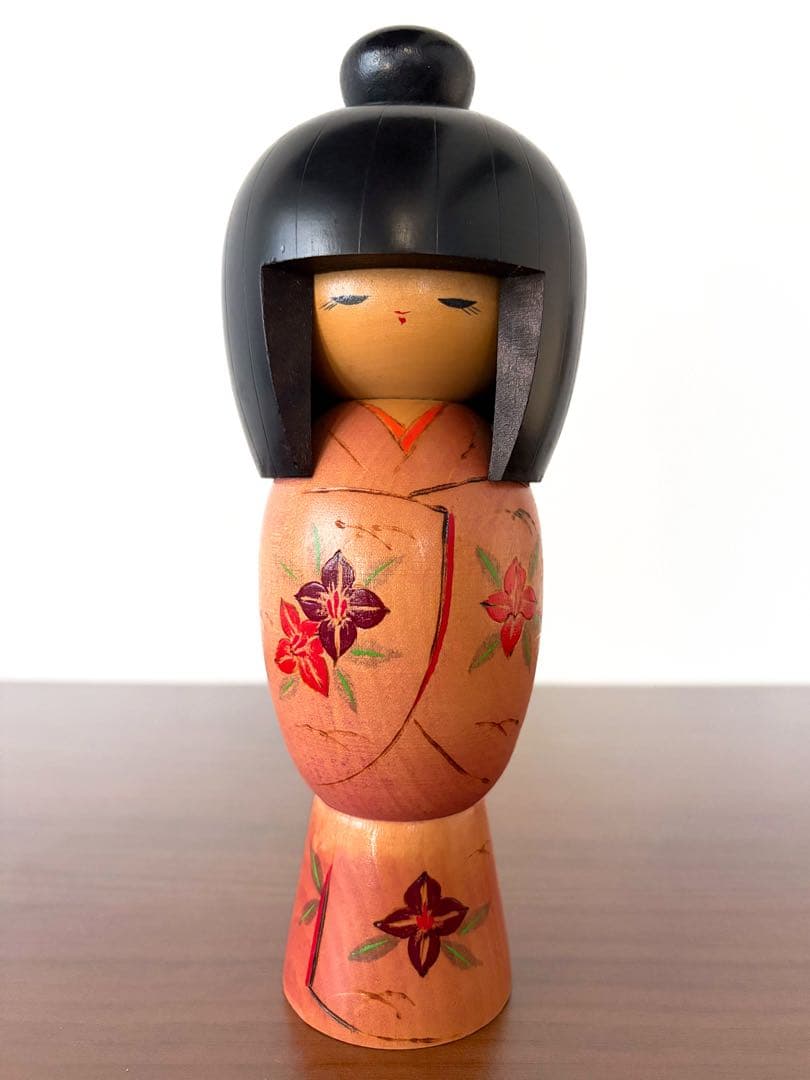 岸 貞男 Sadao 2体 創作 こけし kokeshi 人形 レトロ 可愛い
