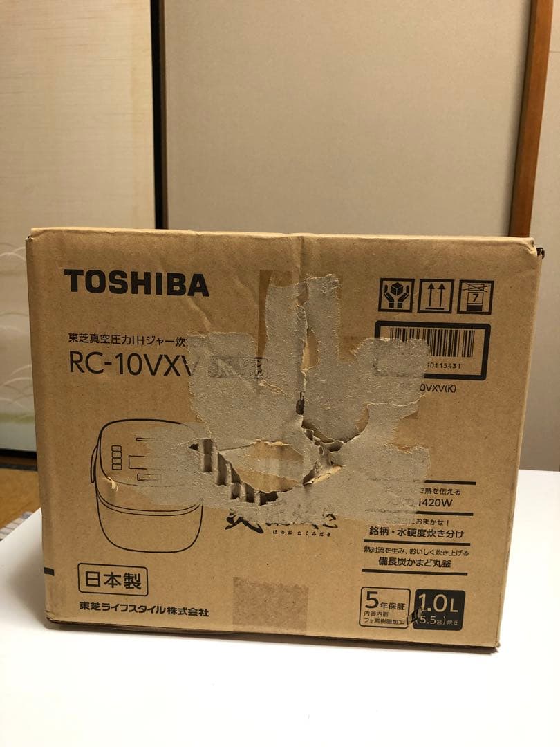 訳有り 新品未使用TOSHIBA RC-10VXV K炊飯器 5.5合炊き