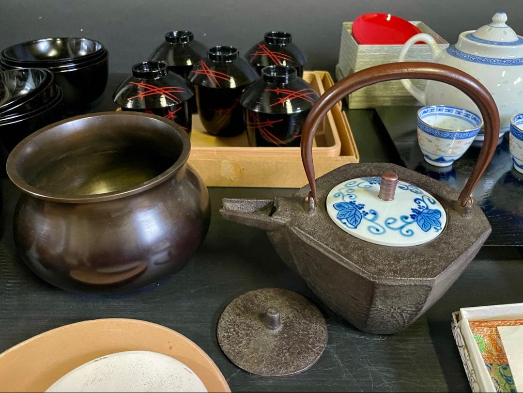 割引❗️「母」 茶道具 いろいろ まとめて 13種類 銚子 急須 建水 四つ椀 他