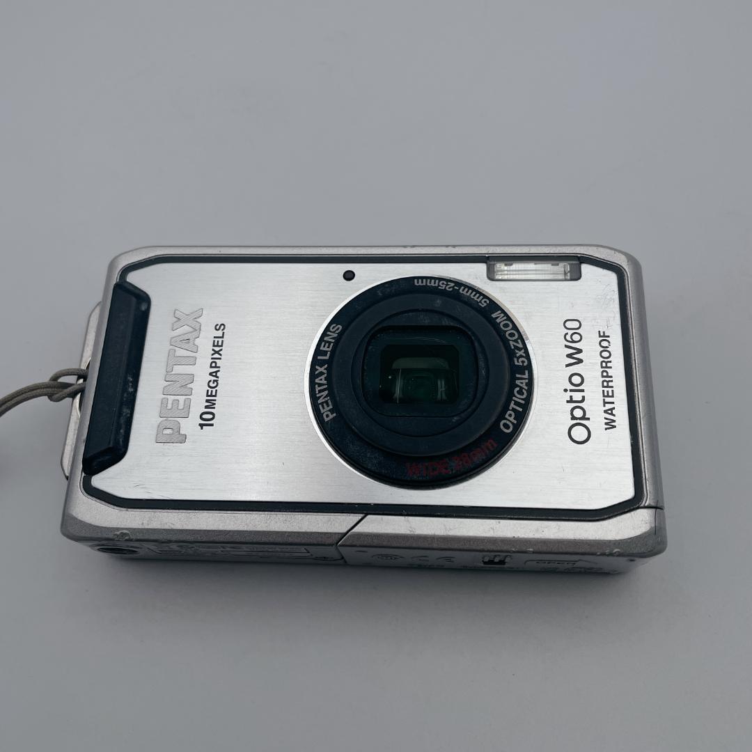 【美品】PENTAX OPTIO W60 防水デジタルカメラ シルバー